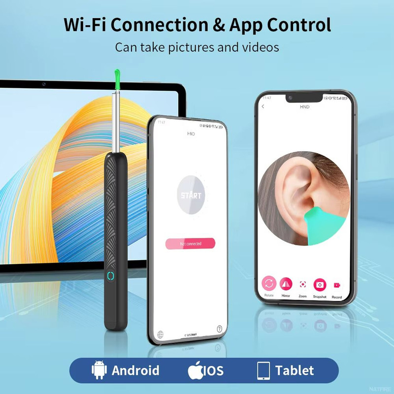 Wireless Ear Cleaner With Camera  USBC Rechargeable Otoscope Earwax Removal Tool 2