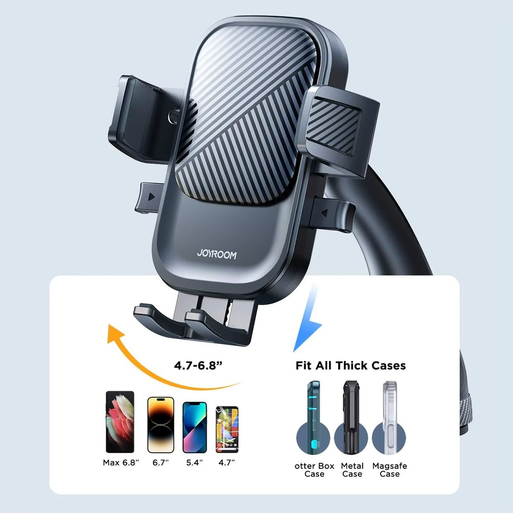Joyroom Car Phone Holder Mount Strong Suction HandsFree Cell Phone Mount For Dashboard Windshield 4