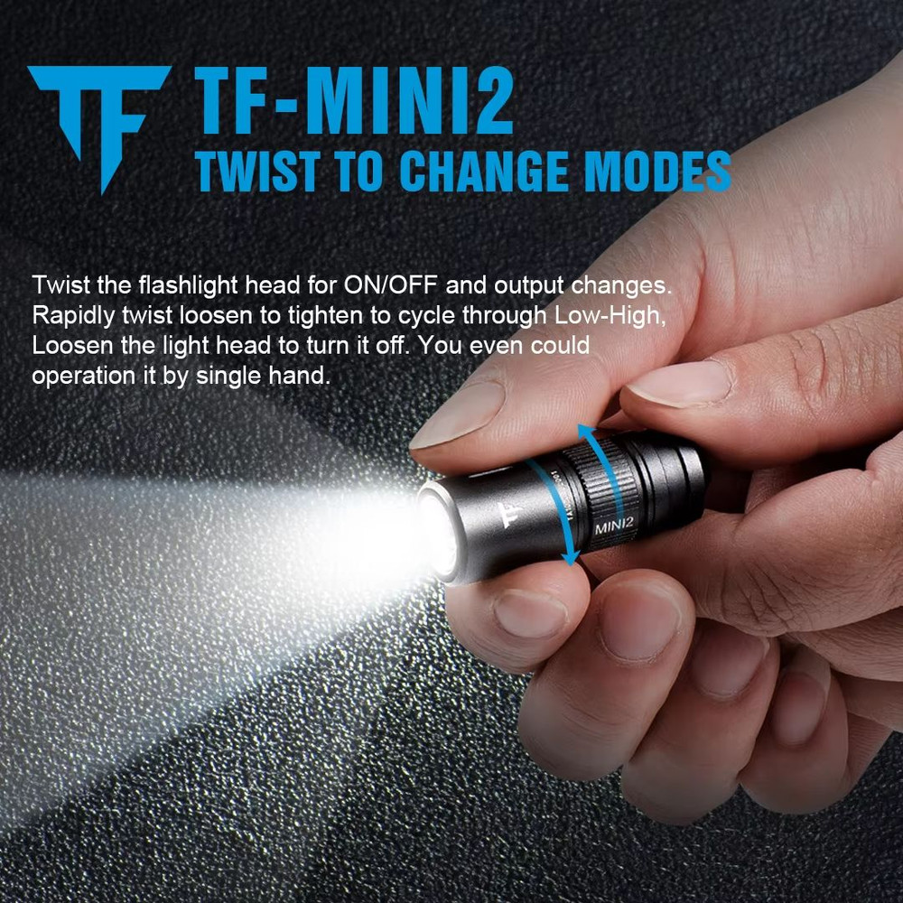 TrustFire Mini2 Rechargeable Keychain Flashlight  250 Lumens Compact EDC Torch 1