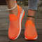 Womens Rhinestone Wedge Sneakers  Breathable Lightweight SlipOn Mesh Casual Shoes 9