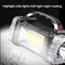 Portable Solar USB Rechargeable LED Flashlight With COB Work Light Power Bank 5