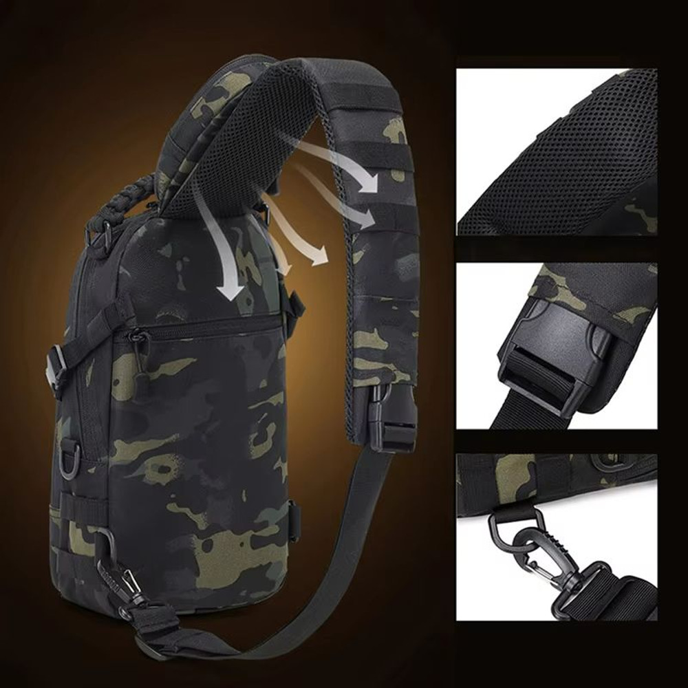 Tactical Chest Sling Bag  Outdoor Camping Backpack With MOLLE System For Hiking Cycling  Everyday C 2