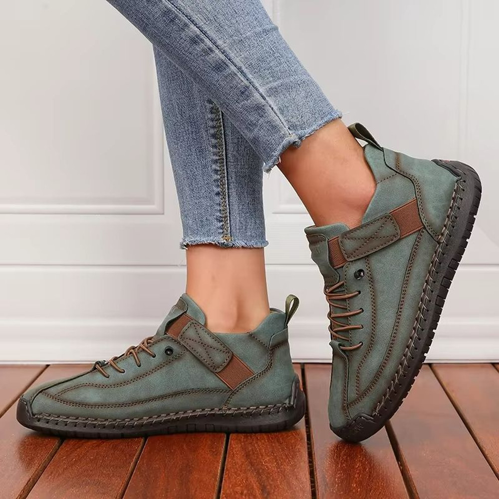 Womens MidTop Boots  Retro British Style AntiSlip Workwear Shoes With Fashionable Design 3