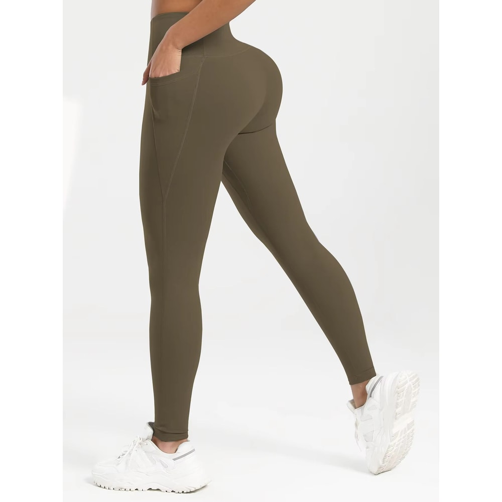Womens High Waist Leggings With Pockets AllSeason Yoga Pants For Workout Running Fitness 11