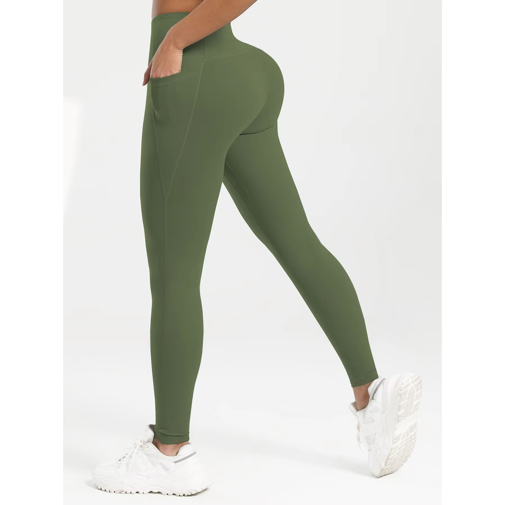 Womens High Waist Leggings With Pockets AllSeason Yoga Pants For Workout Running Fitness 15