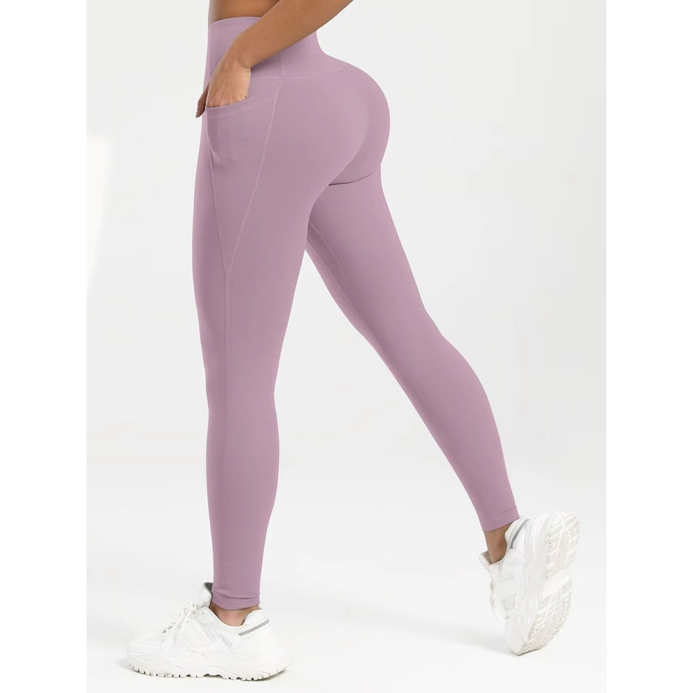 Womens High Waist Leggings With Pockets AllSeason Yoga Pants For Workout Running Fitness 17