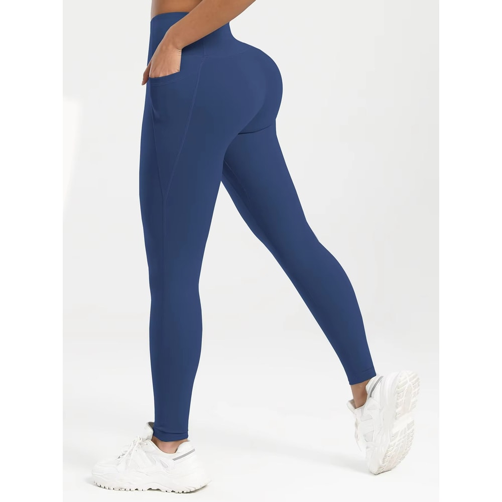 Womens High Waist Leggings With Pockets AllSeason Yoga Pants For Workout Running Fitness 22