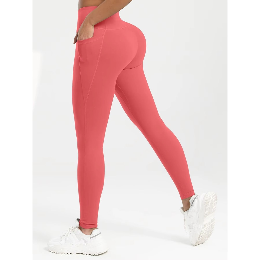 Womens High Waist Leggings With Pockets AllSeason Yoga Pants For Workout Running Fitness 23