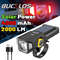 4000mAh Solar Bike Light  2000LM Rechargeable Bicycle Front Light With Zoom Beam  COB Red Side Lamp 0