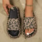 Womens Leopard Print Slippers ThickSole Summer Slides For Indoor Shower Beach Wear 2
