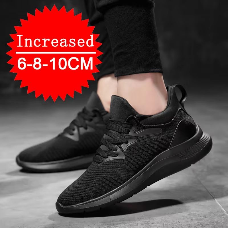 Mens Elevator Sneakers  Breathable Height Increasing Shoes With 610CM Boost 0
