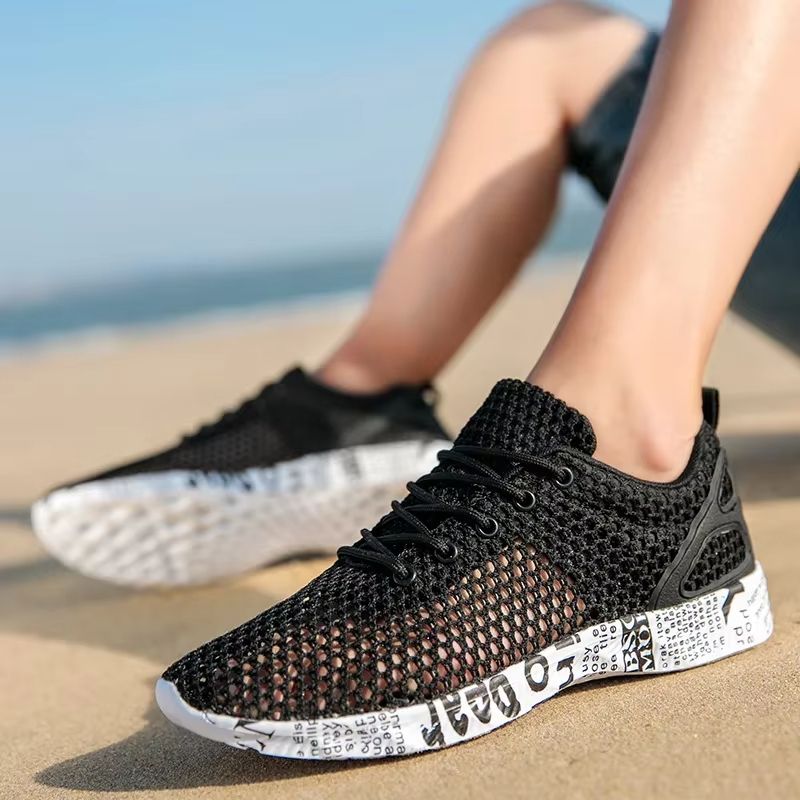 Mens Aqua Mesh Sneakers  Lightweight Summer Water Shoes For Beach  Casual Wear 4