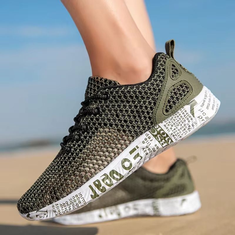 Mens Aqua Mesh Sneakers  Lightweight Summer Water Shoes For Beach  Casual Wear 8