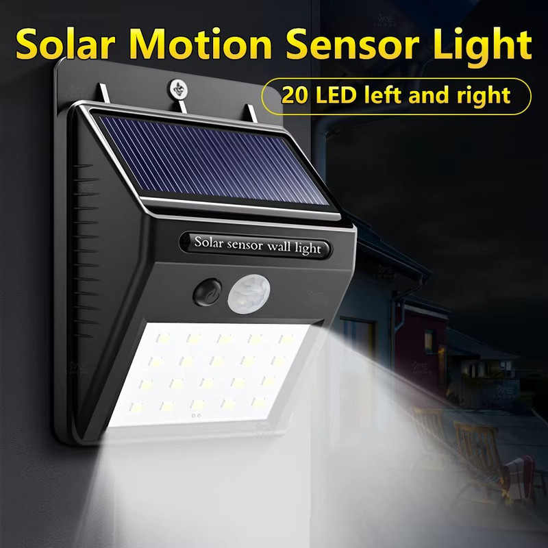 4Pack Solar Outdoor Wall Lights With Motion Sensor  Waterproof LED Security Lighting For Garden Pat 1