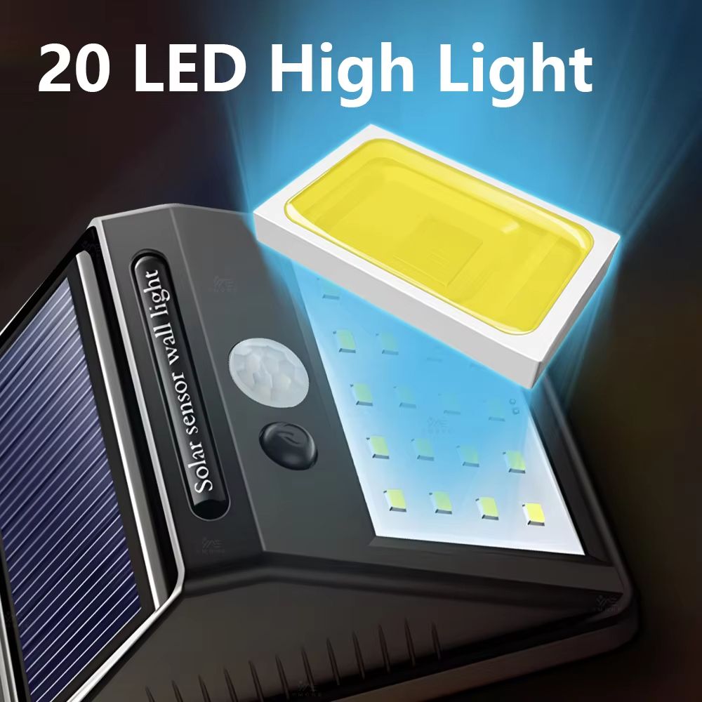 4Pack Solar Outdoor Wall Lights With Motion Sensor  Waterproof LED Security Lighting For Garden Pat 3