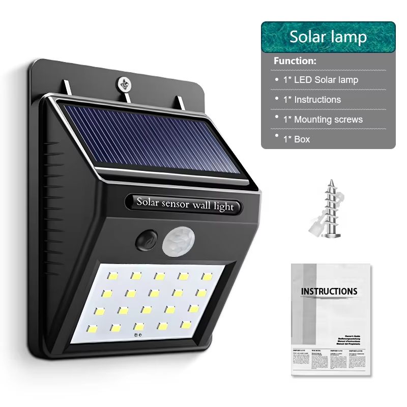 4Pack Solar Outdoor Wall Lights With Motion Sensor  Waterproof LED Security Lighting For Garden Pat 6