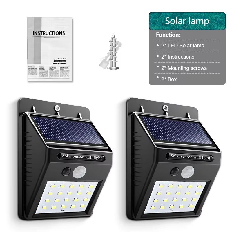4Pack Solar Outdoor Wall Lights With Motion Sensor  Waterproof LED Security Lighting For Garden Pat 8