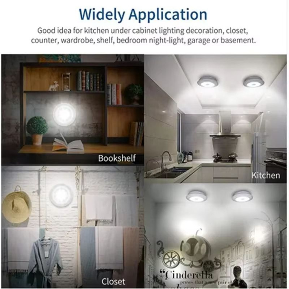 Dimmable LED Under Cabinet Lights With Remote  Battery Operated Closet  Wardrobe Lighting 1