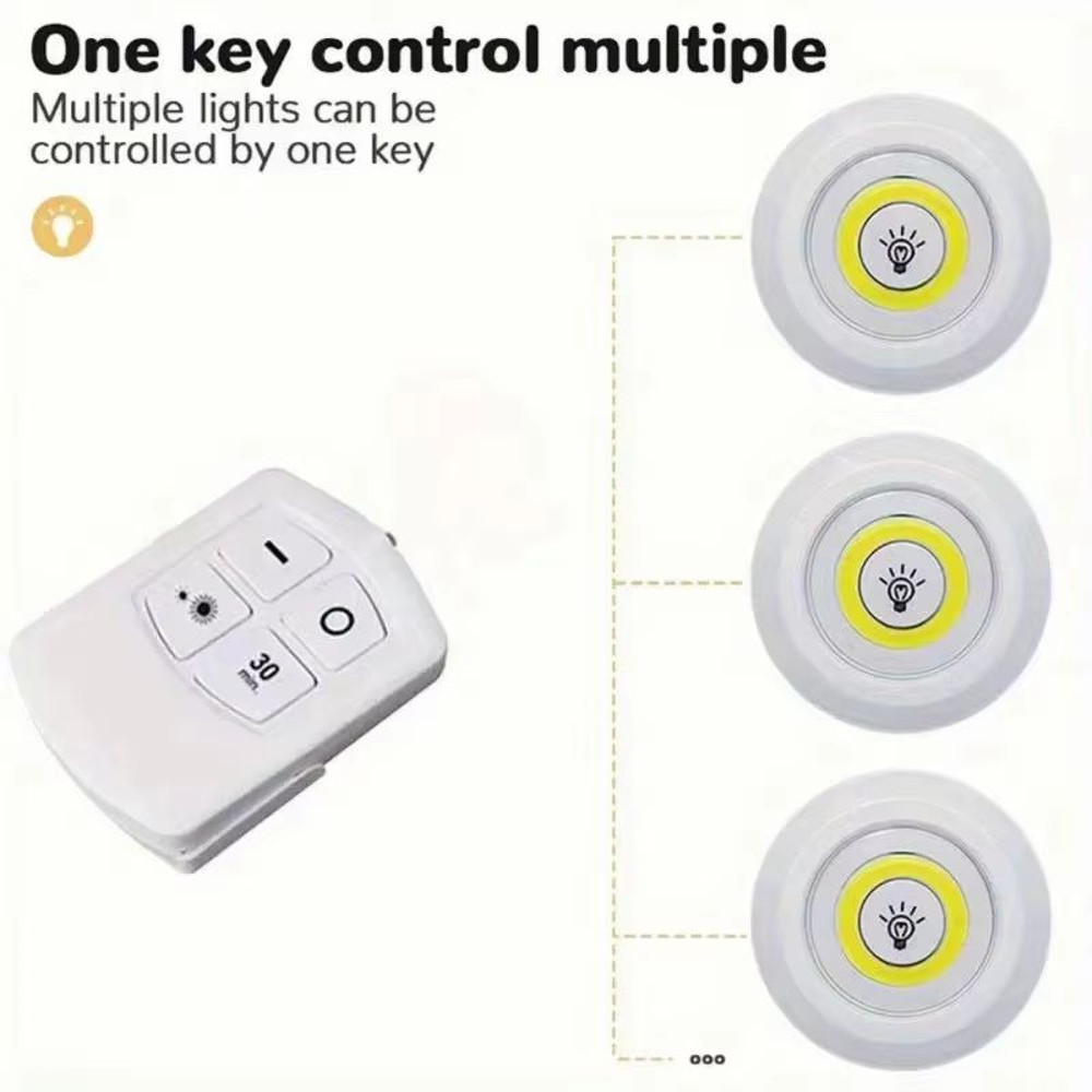 Dimmable LED Under Cabinet Lights With Remote  Battery Operated Closet  Wardrobe Lighting 3
