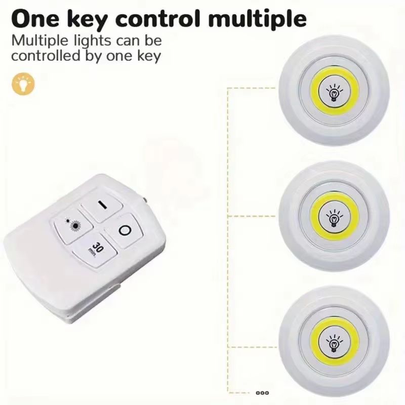 Dimmable LED Under Cabinet Lights With Remote  Battery Operated Closet  Wardrobe Lighting 3
