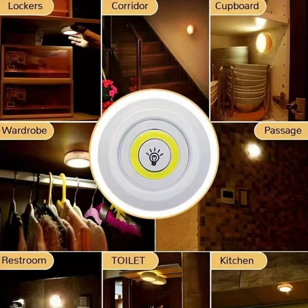 Dimmable LED Under Cabinet Lights With Remote  Battery Operated Closet  Wardrobe Lighting 4