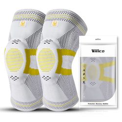 fitness knee brace with silicone padding – compression support sleeve for sports and joint protection