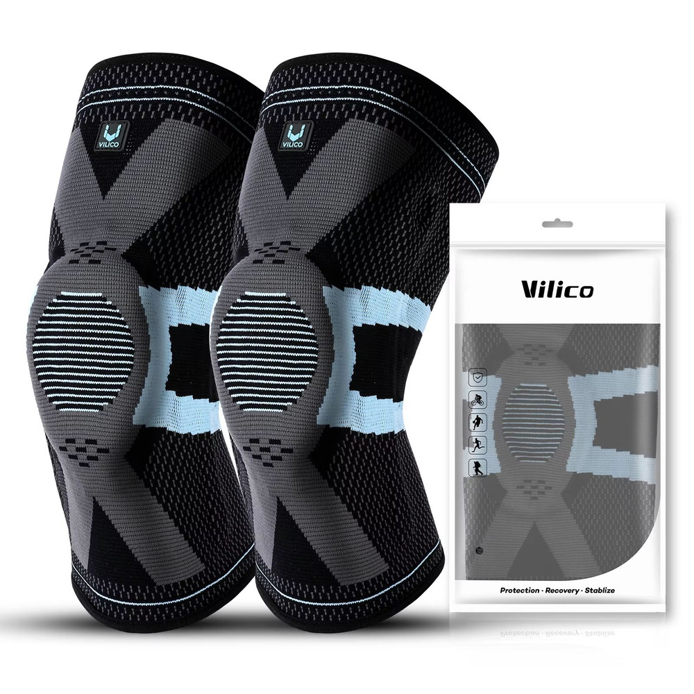 Fitness Knee Brace With Silicone Padding  Compression Support Sleeve For Sports And Joint Protectio 9
