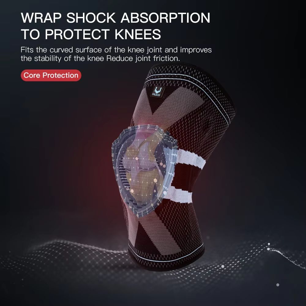 Fitness Knee Brace With Silicone Padding  Compression Support Sleeve For Sports And Joint Protectio 2