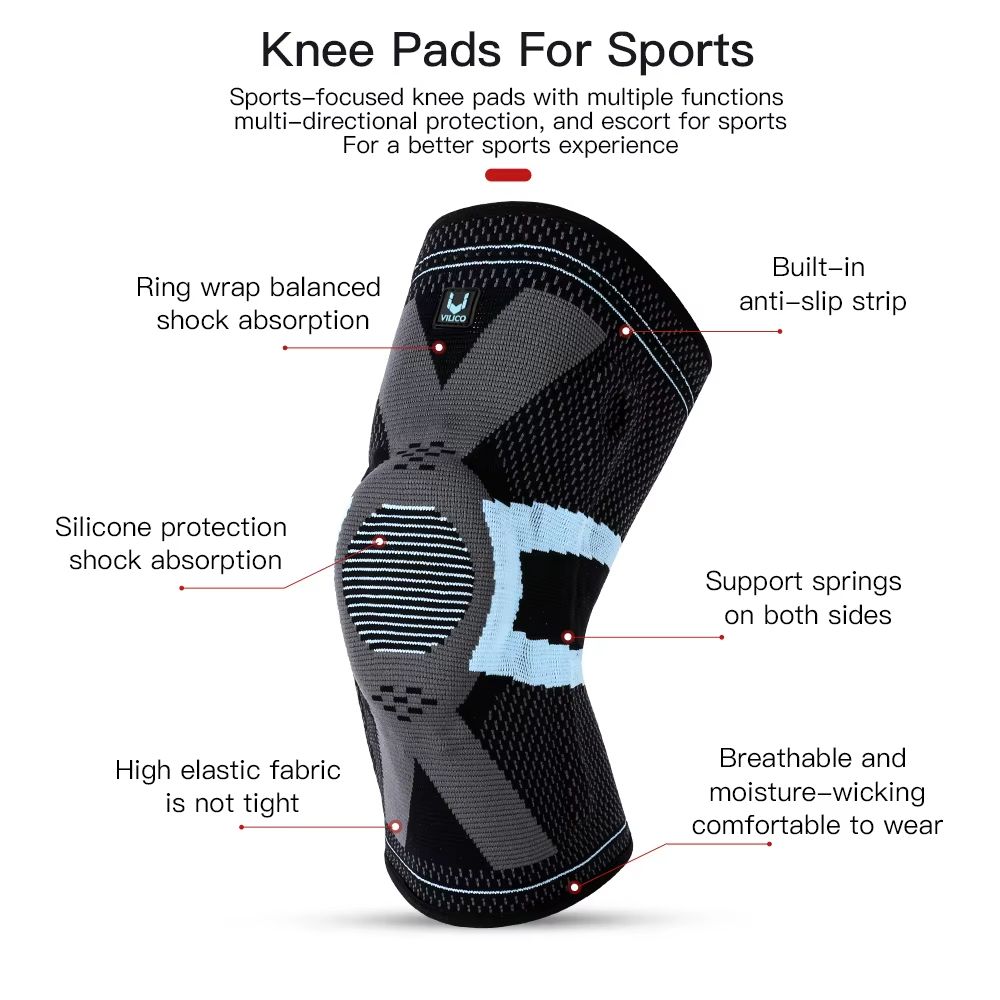 Fitness Knee Brace With Silicone Padding  Compression Support Sleeve For Sports And Joint Protectio 3