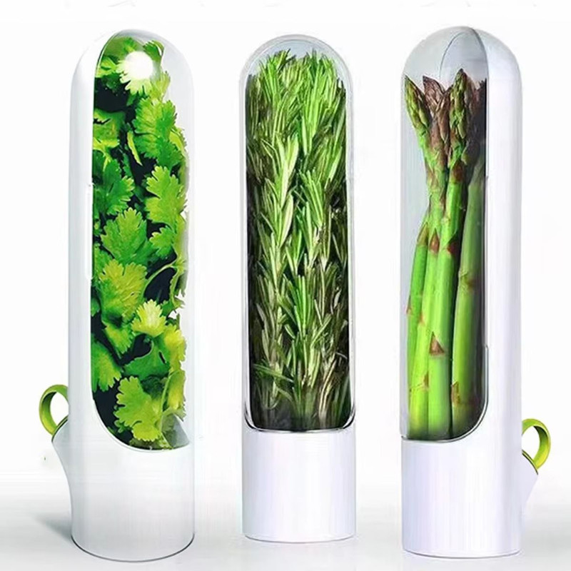 FreshKeeping Herb Saver Container  Durable Kitchen Storage For Leafy Greens 1