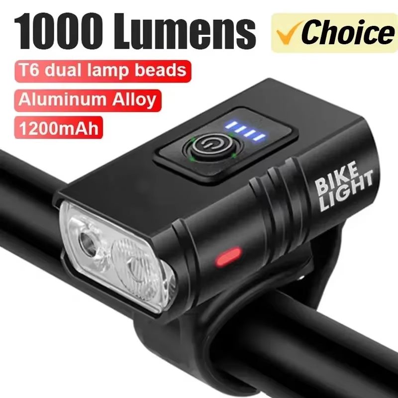 USB Rechargeable Solar Bike Light  Bright Front Lamp With Power Display For Safe Cycling 6