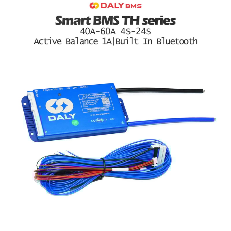 Daly Smart BMS With Bluetooth Active Balance System For LiFePO4 Liion LTO NMC Batteries 0