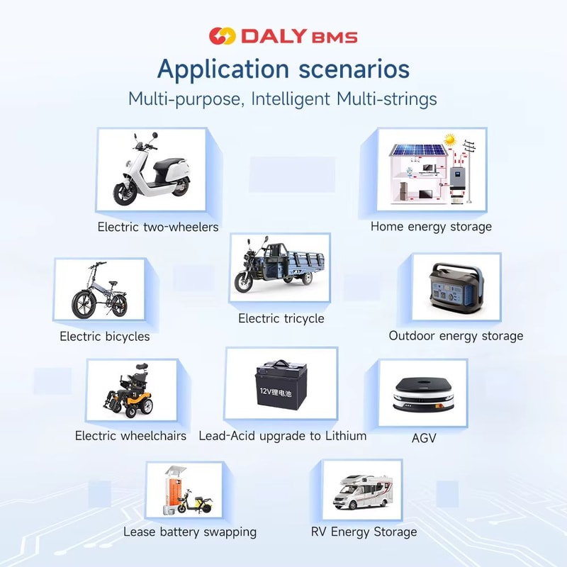 Daly Smart BMS With Bluetooth Active Balance System For LiFePO4 Liion LTO NMC Batteries 3