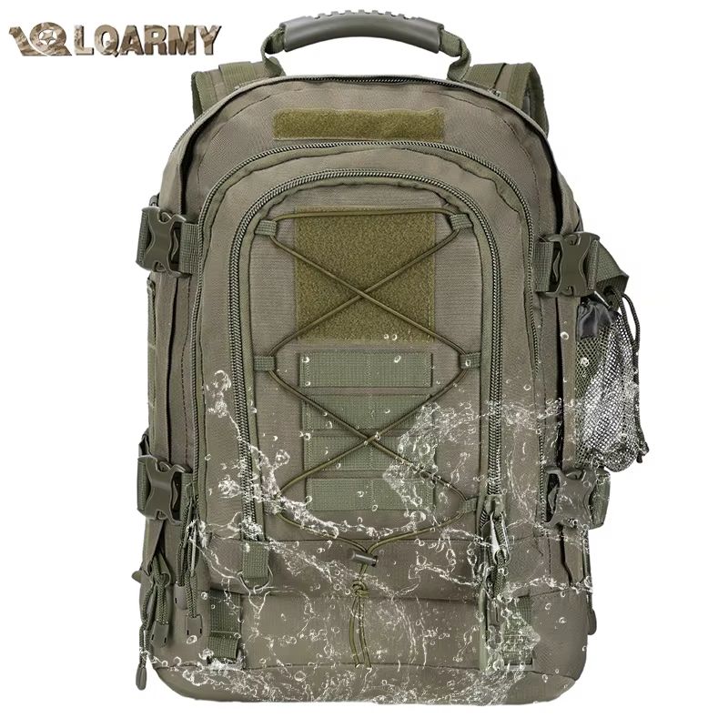 60L Tactical Backpack For Men Expandable Military Hiking And Camping Rucksack 0