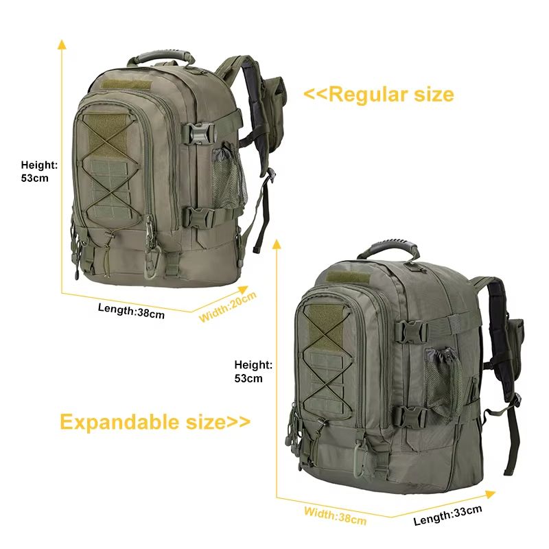60L Tactical Backpack For Men Expandable Military Hiking And Camping Rucksack 4