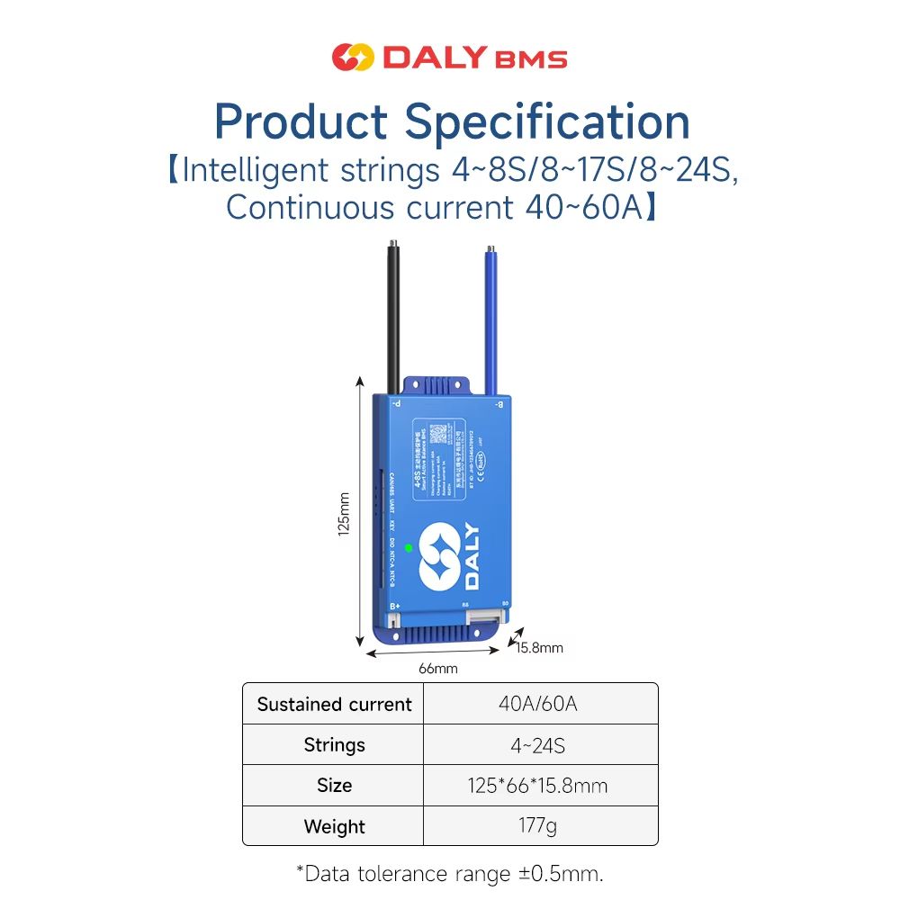 Daly 100 Smart BMS With Bluetooth Advanced Battery Management System For LiFePO4 Liion LTO Packs 3