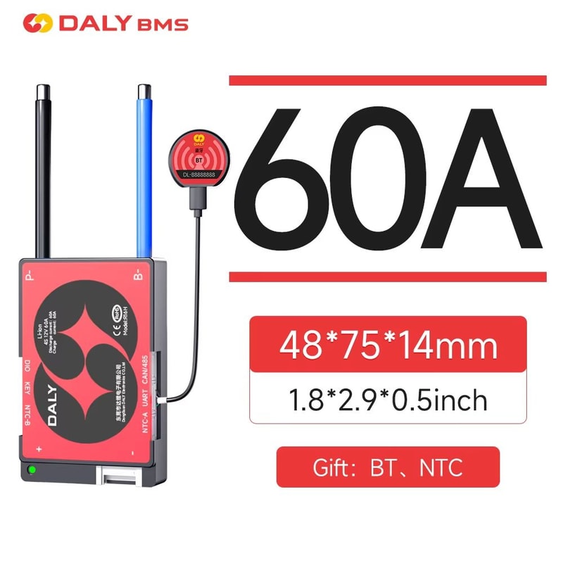 Daly Smart Lifepo4 BMS Professional Lithium Battery Management System For 12V 24V 36V 48V And 72V 8