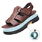 Loveontop Mens Leather Sandals Comfortable Cowhide Beach Shoes With NonSlip Thick Sole 2