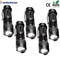 Set Of 5 Mini Tactical LED Flashlights Bright Zoomable PocketSized Torches Powered By AA Or 14500 0