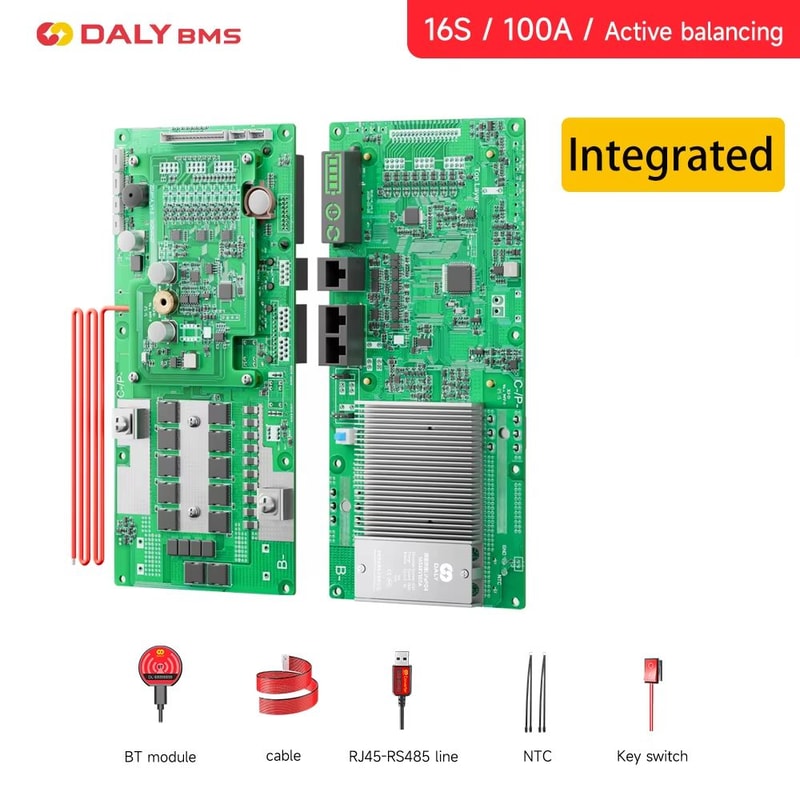 Daly Smart Inverter BMS LiFePO4 Battery Management System With Active Balancer For 24V 48V Energy 9