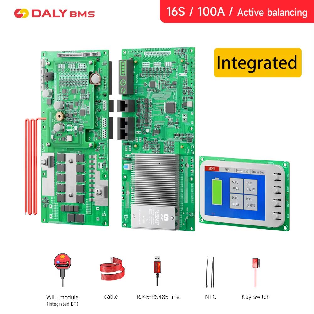 Daly Smart Inverter BMS LiFePO4 Battery Management System With Active Balancer For 24V 48V Energy 11