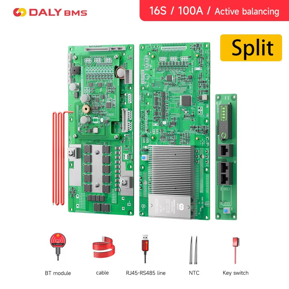 Daly Smart Inverter BMS LiFePO4 Battery Management System With Active Balancer For 24V 48V Energy 15