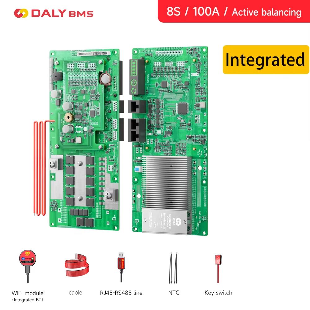 Daly Smart Inverter BMS LiFePO4 Battery Management System With Active Balancer For 24V 48V Energy 7