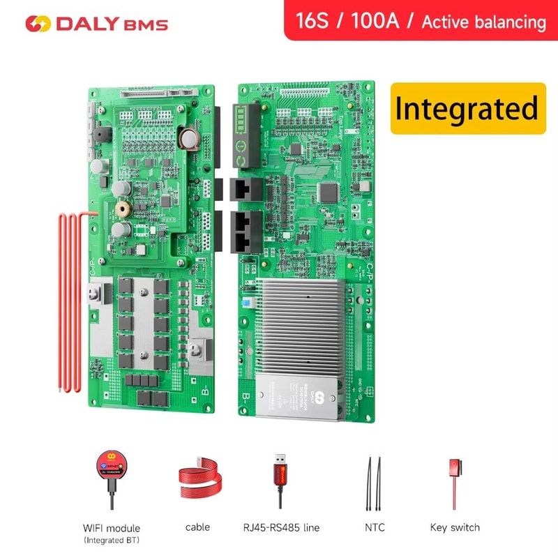 Daly Smart Inverter BMS LiFePO4 Battery Management System With Active Balancer For 24V 48V Energy 8