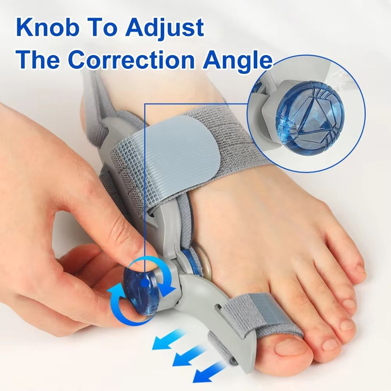 Adjustable Bunion Corrector  Big Toe Straightener And Hallux Valgus Support With Rotating Alignment 1