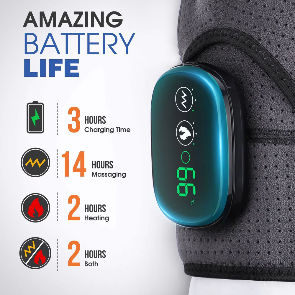 Electric Heating Shoulder Brace With Vibration  LED Display  Pain Relief  Muscle Relaxation Support 2