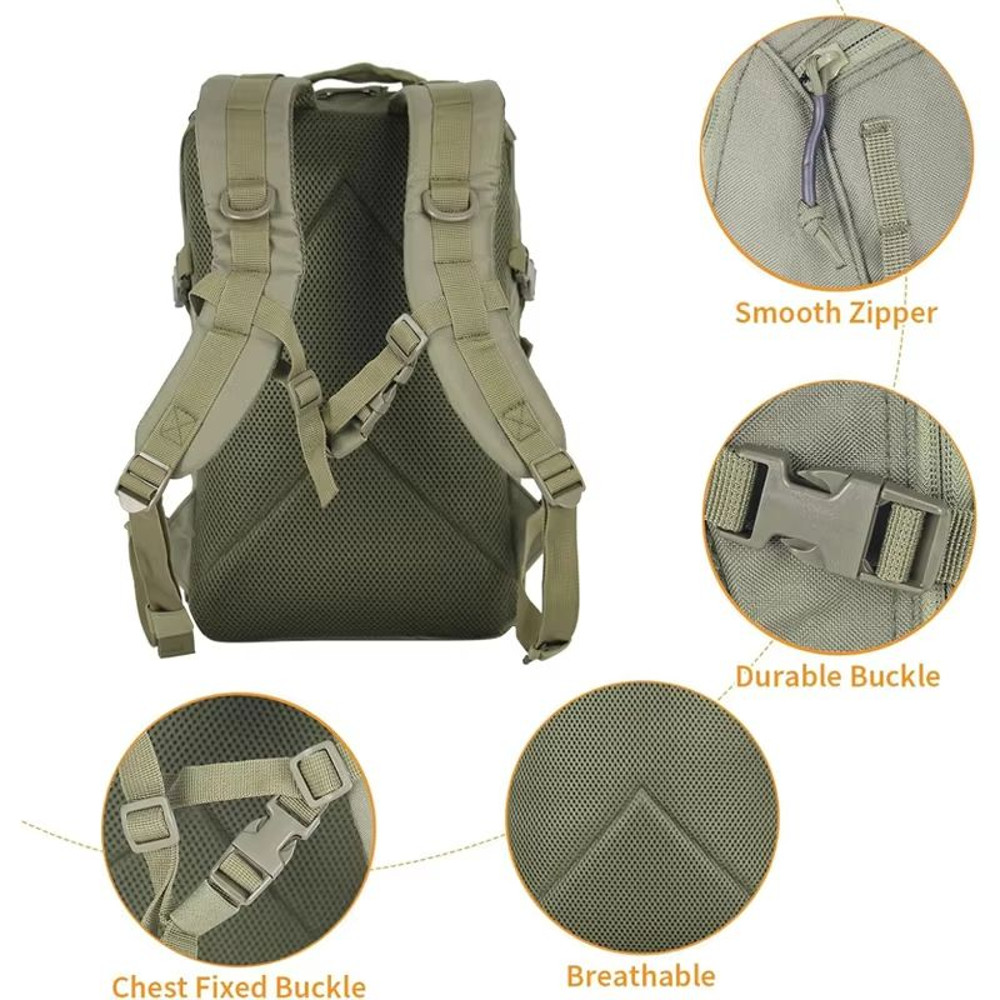 LQARMY 20L Waterproof Tactical Backpack  Outdoor Travel Camping Rucksack With Molle System For Hiki 2