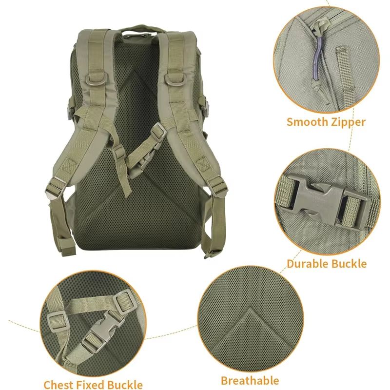 LQARMY 20L Waterproof Tactical Backpack  Outdoor Travel Camping Rucksack With Molle System For Hiki 2