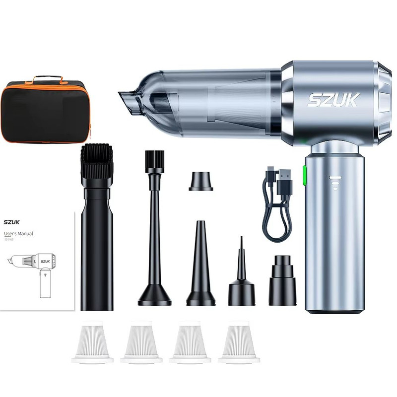 SZUK Wireless Car Vacuum Cleaner  180000PA Powerful Mini Handheld Cleaner For Car Home  Keyboard 8