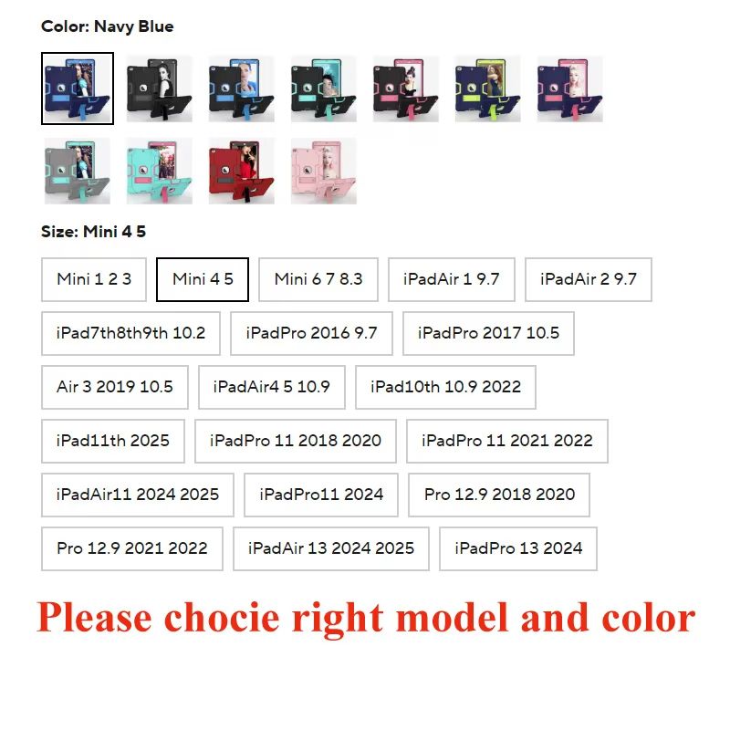 Soft Silicone Kids Case For IPad Mini Air Pro 7th11th Gen  Durable Childproof Protective Tablet Cov 5